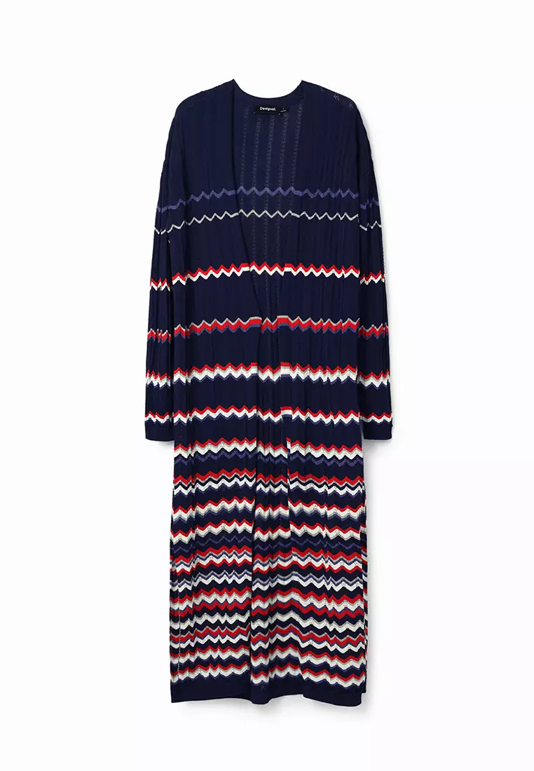 Desigual Woman Wave midi jacket.