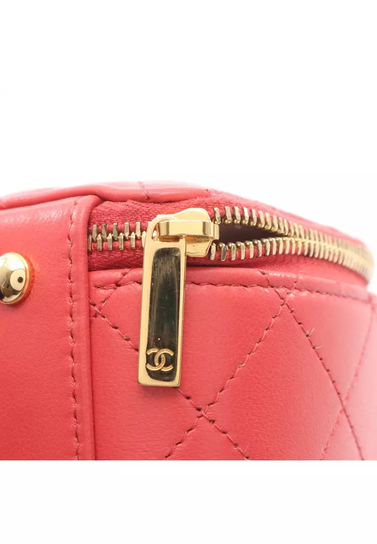 Pre-Loved Chanel matelasse chain shoulder bag lambskin pink gold hardware 2WAY