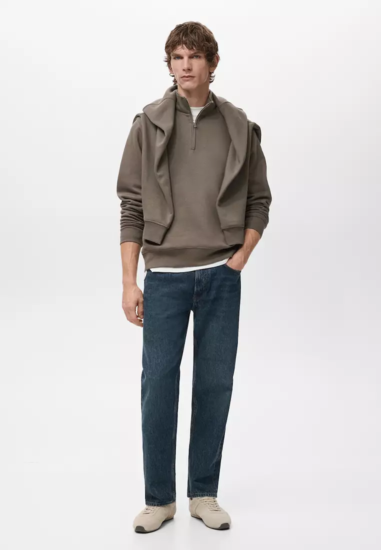 Regular-Fit Sweatshirt With Zip