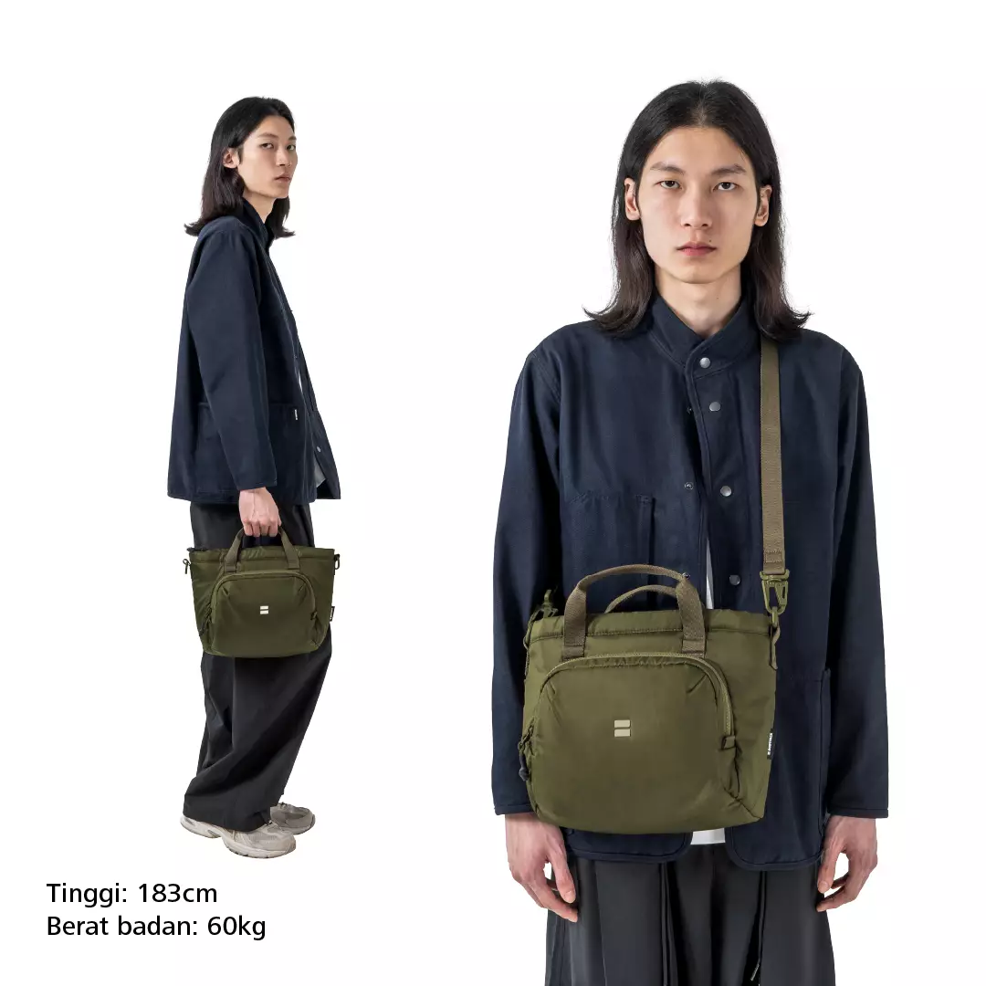 Deacon Basic Shoulder Bag Tas Selempang Travel Simpel Ringan Praktis 7 L - Olive