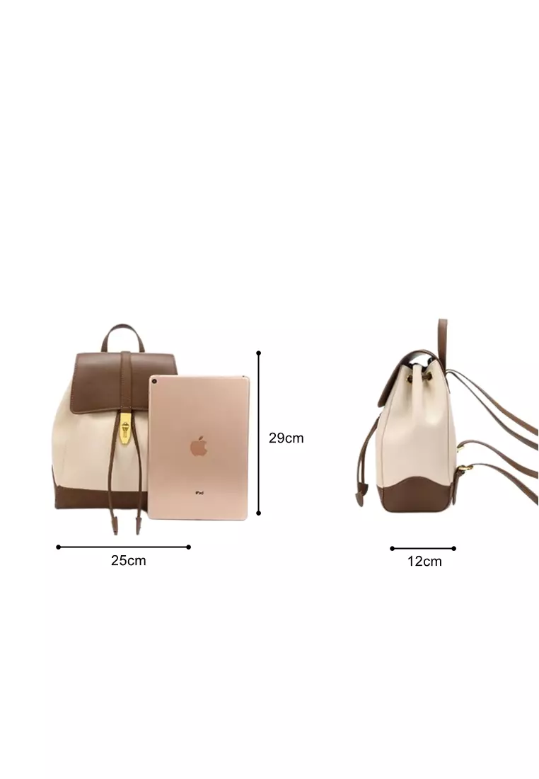 Women's Drawstring Cowhide Leather Backpacks