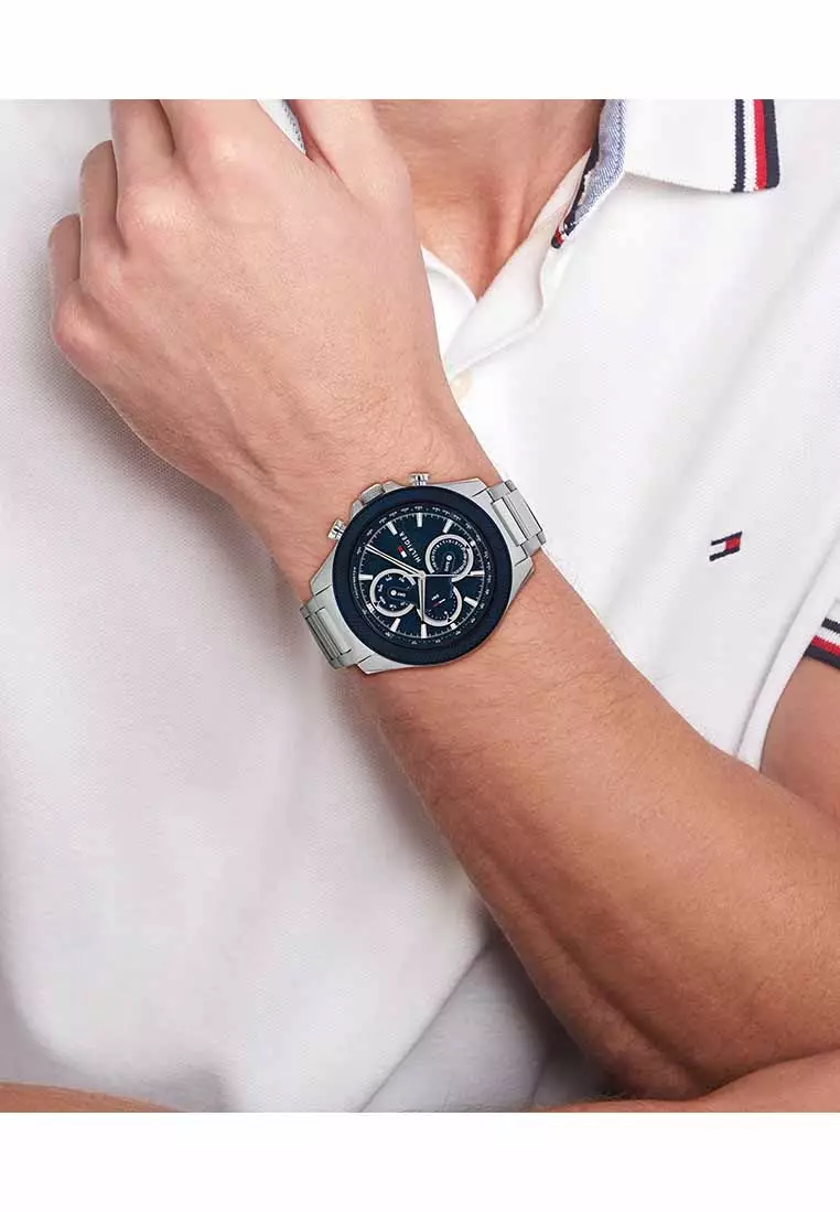 Clark Men's Watch Stainless Steel Strap - Navy Dial 1792080