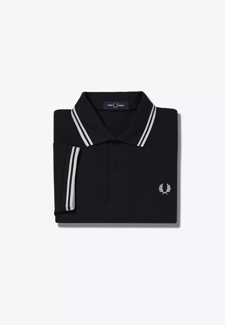 Fred Perry M3600 Twin Tipped Fred Perry Shirt (Black / White / White)