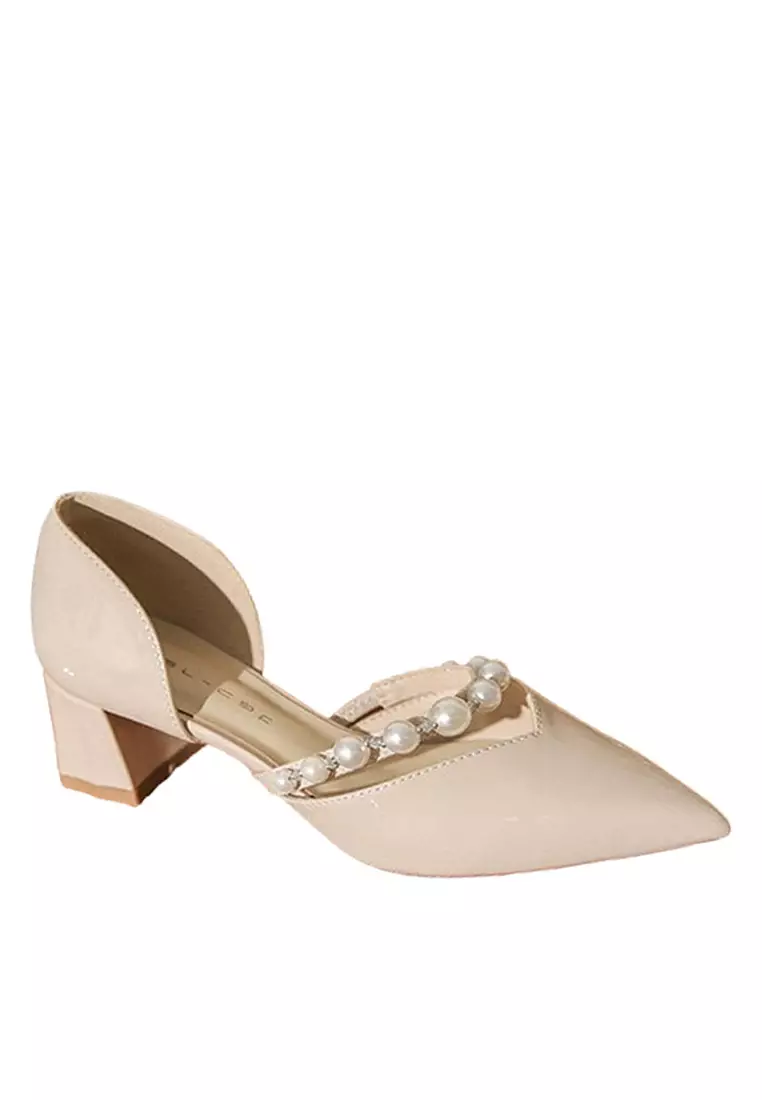 Buy Twenty Eight Shoes 5CM Beaded Patent Leather Mid Heels IF55805