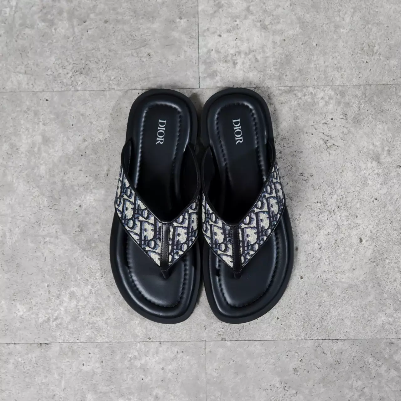 Dior Oblique Black Dior Slippers Leather Sandals Dior Slides Women