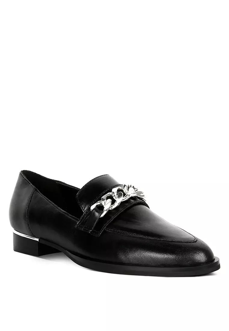 Black Leather Slip-on