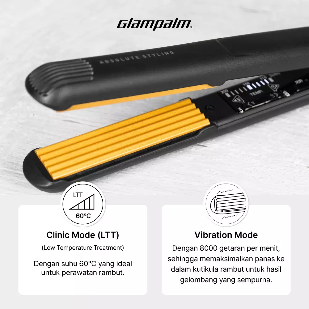 Glampalm Catokan Genteng Akar Rambut / Hair Crimper GP225ALCR
