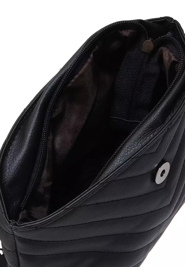 Alfiyah Tas Selempang Wanita Design Elegant Motif Simetris - Black