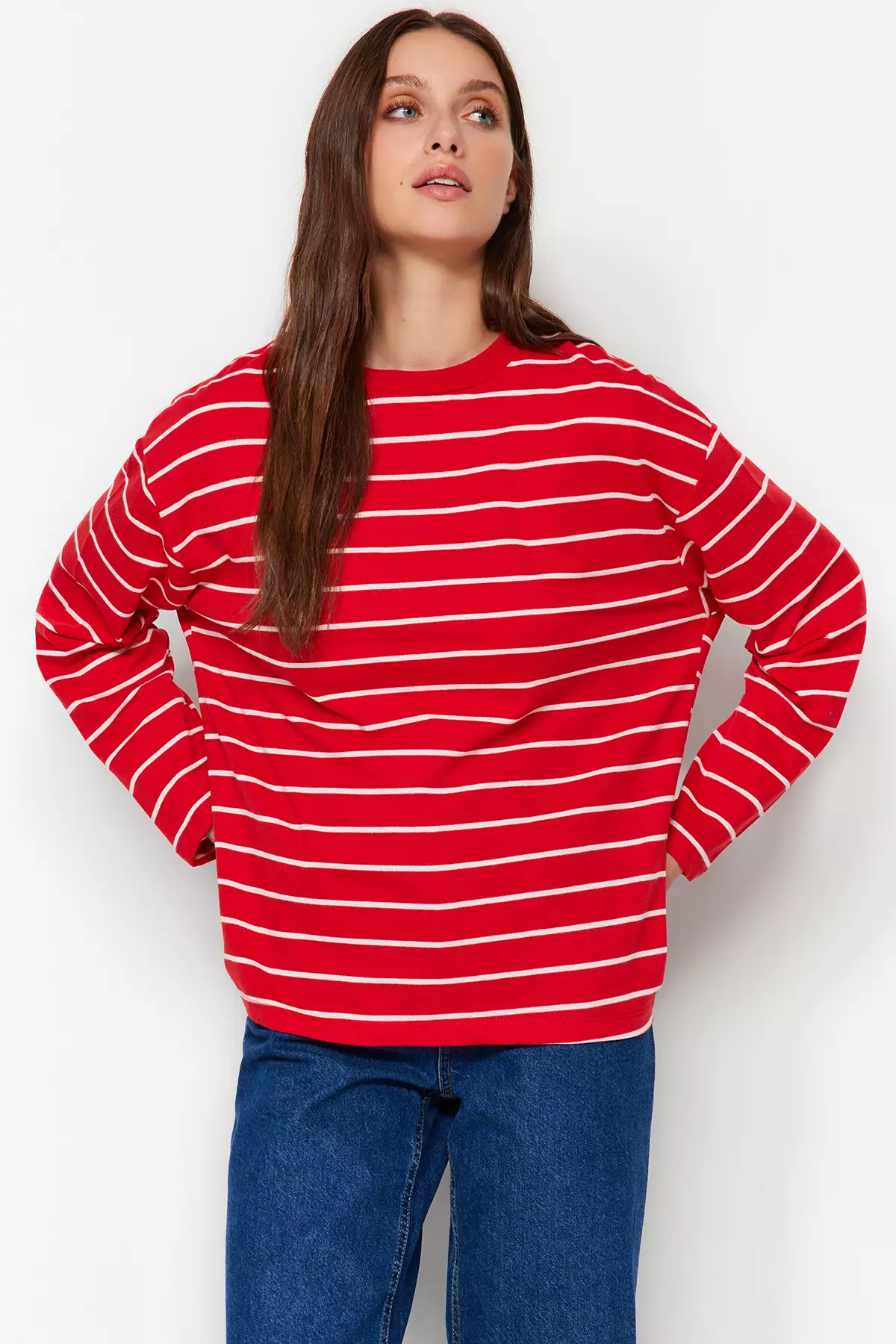 Striped Oversized Sweatshirt