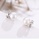 Glamorousky white 925 Sterling Silver Simple Fashion Geometric Freshwater Pearl Stud Earrings 306ABACA855721GS_4
