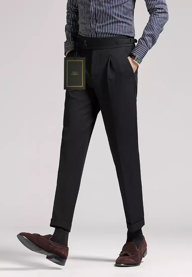 Slim Fit Cropped Suit Pants DF1003