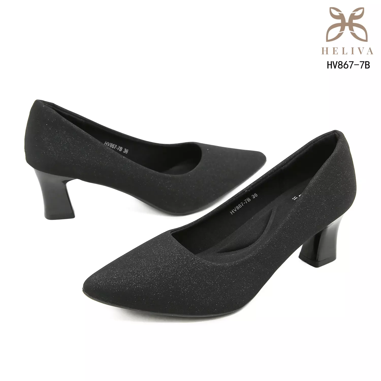 Heliva Lumina Subtle Sparkle Matte Heels 5.5cm HV867-7B