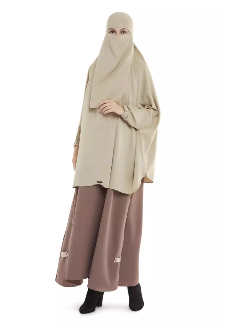 Queenza Zayidan French Khimar Hijab Jumbo Kanza - Hijau Soft