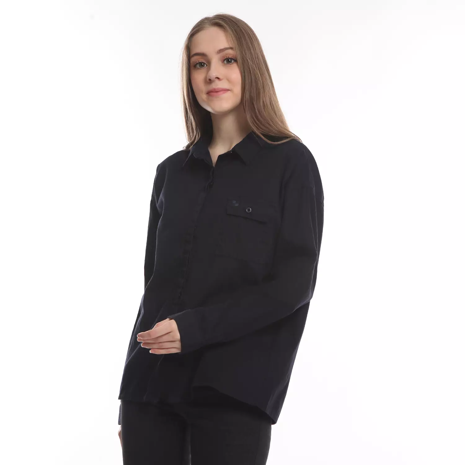 Insight Kemeja lengan panjang Wanita Navy B Into Darkness Shirt Planet Surf