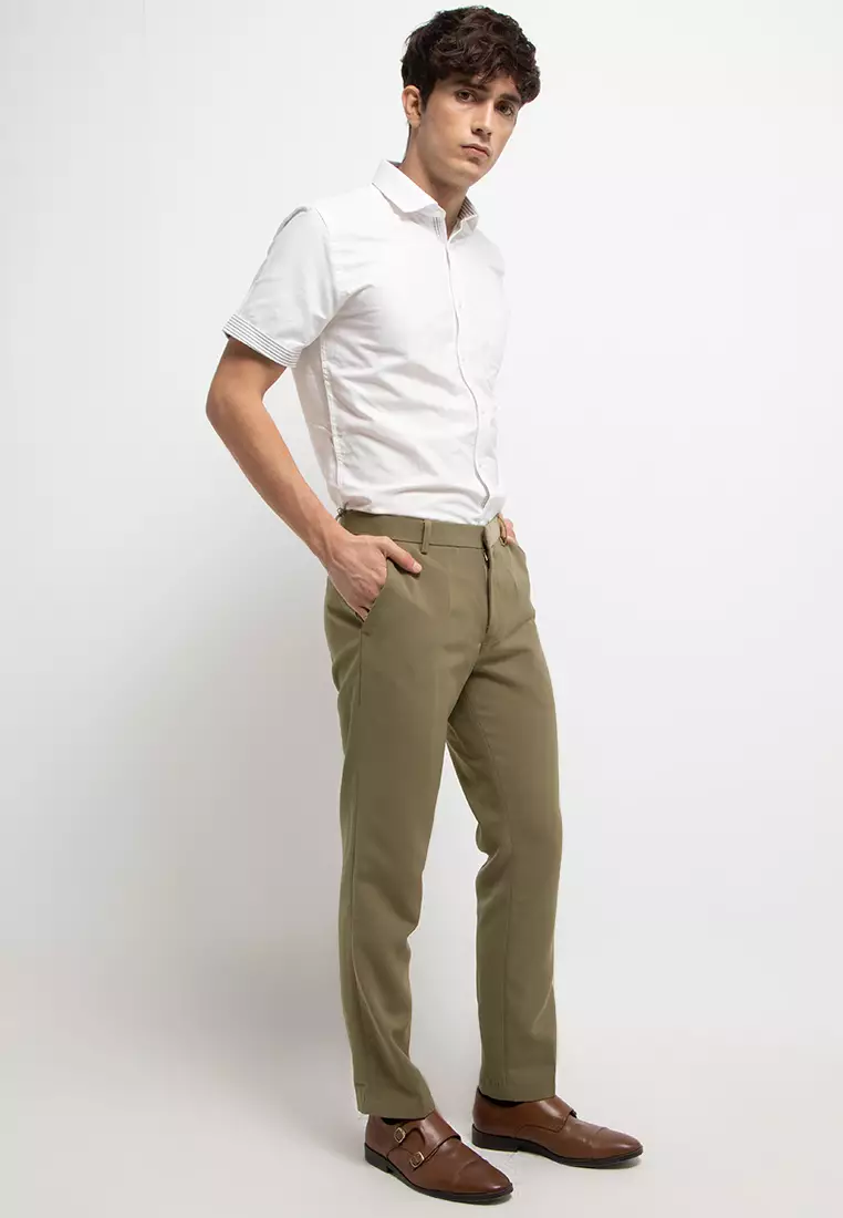 Imp Slimfit Celana Formal Crème