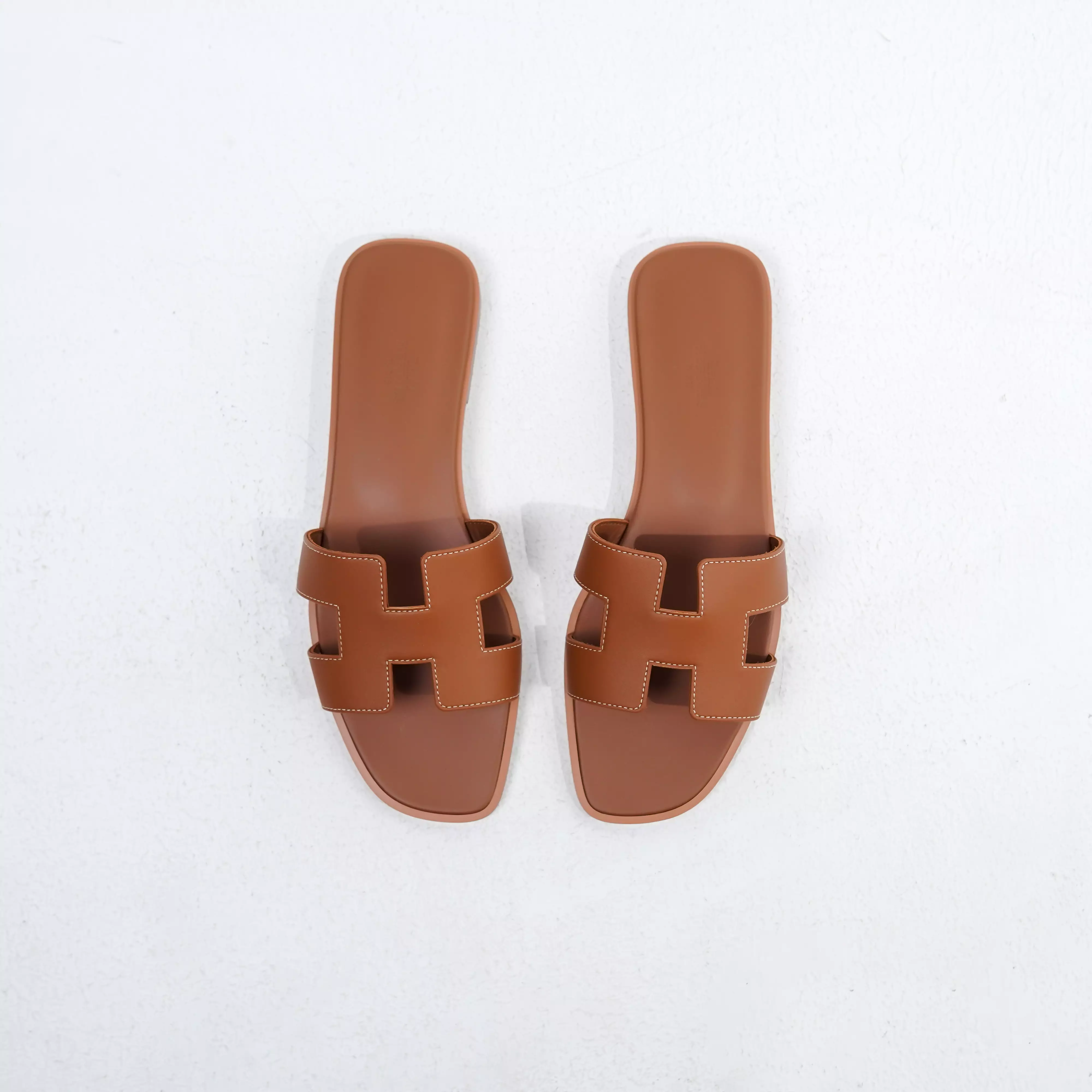 Sandal HERMES ORAN BROWN SANDAL 100% ORIGINAL