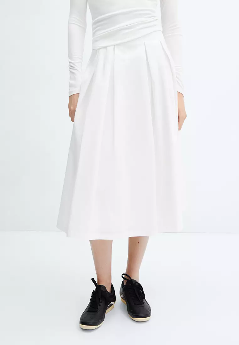 Mango white deals midi skirt