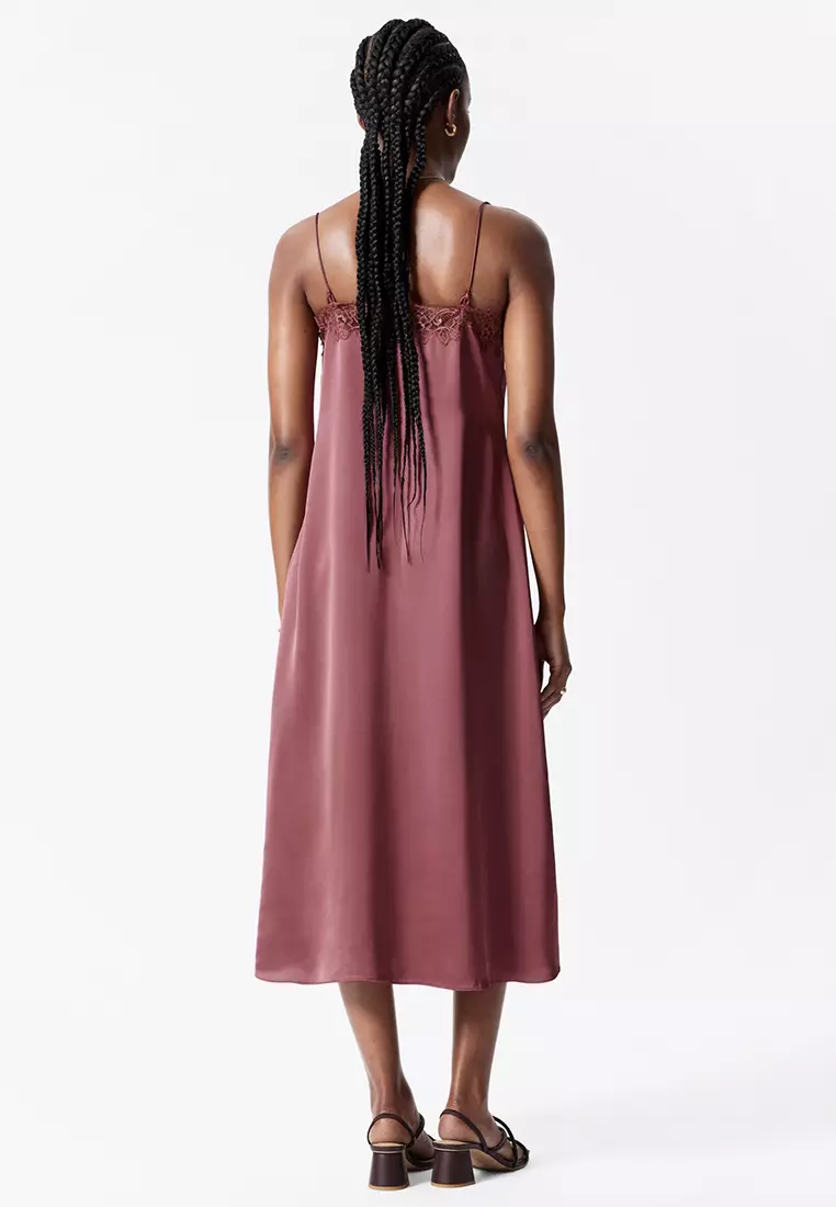 Satin Slip Midi Dress