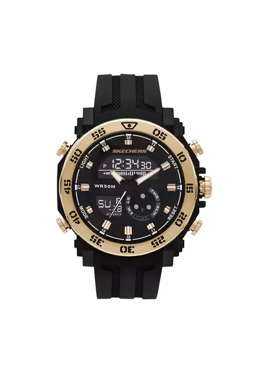 Ridgeland Black Polyurethane Strap Analog-Digital Watch SKC-SR5214