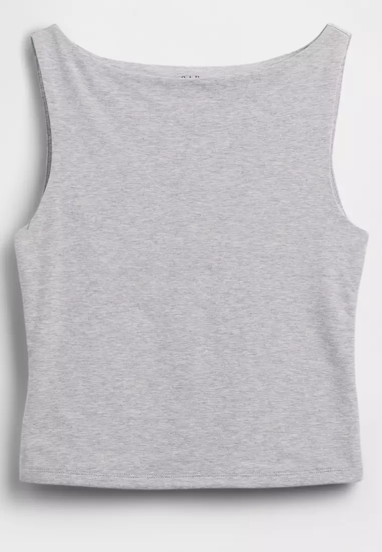 Close Knit Cropped Shell Tank Top
