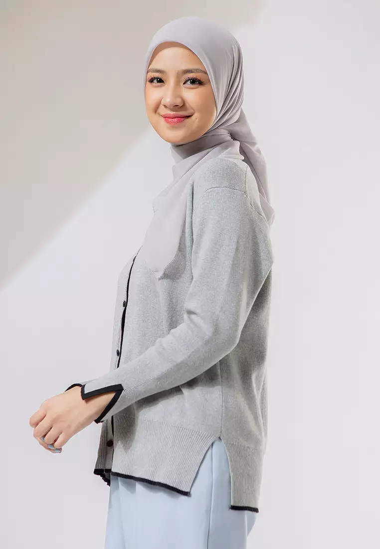 Zahira Knit (Lozy x Nashwa) in Dark Grey