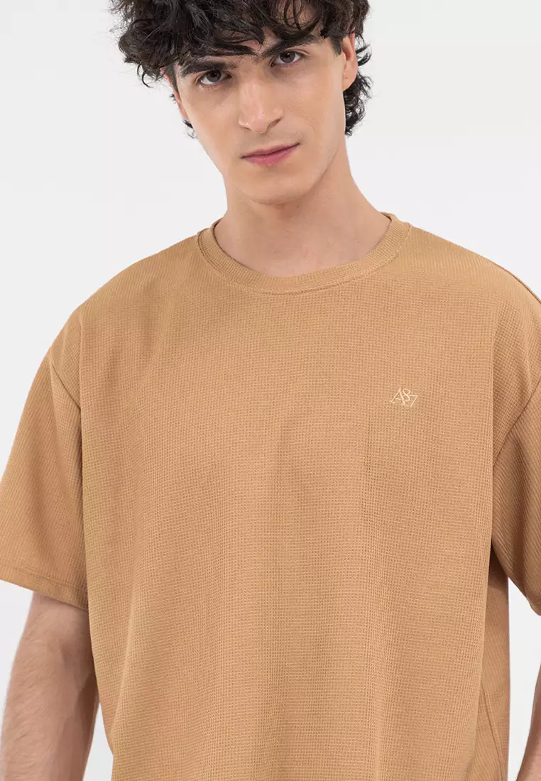 Men's Boxy Logo Tee Sand