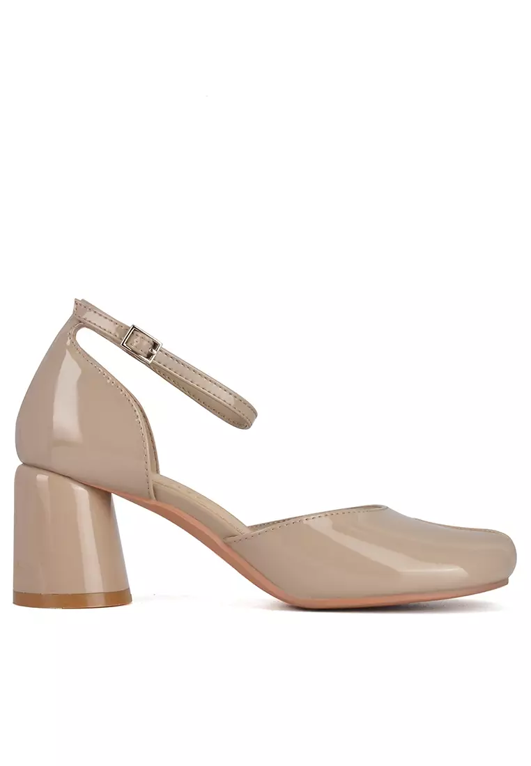 6CM Patent Leather Strap Mid Heel Shoes XJ3288 1