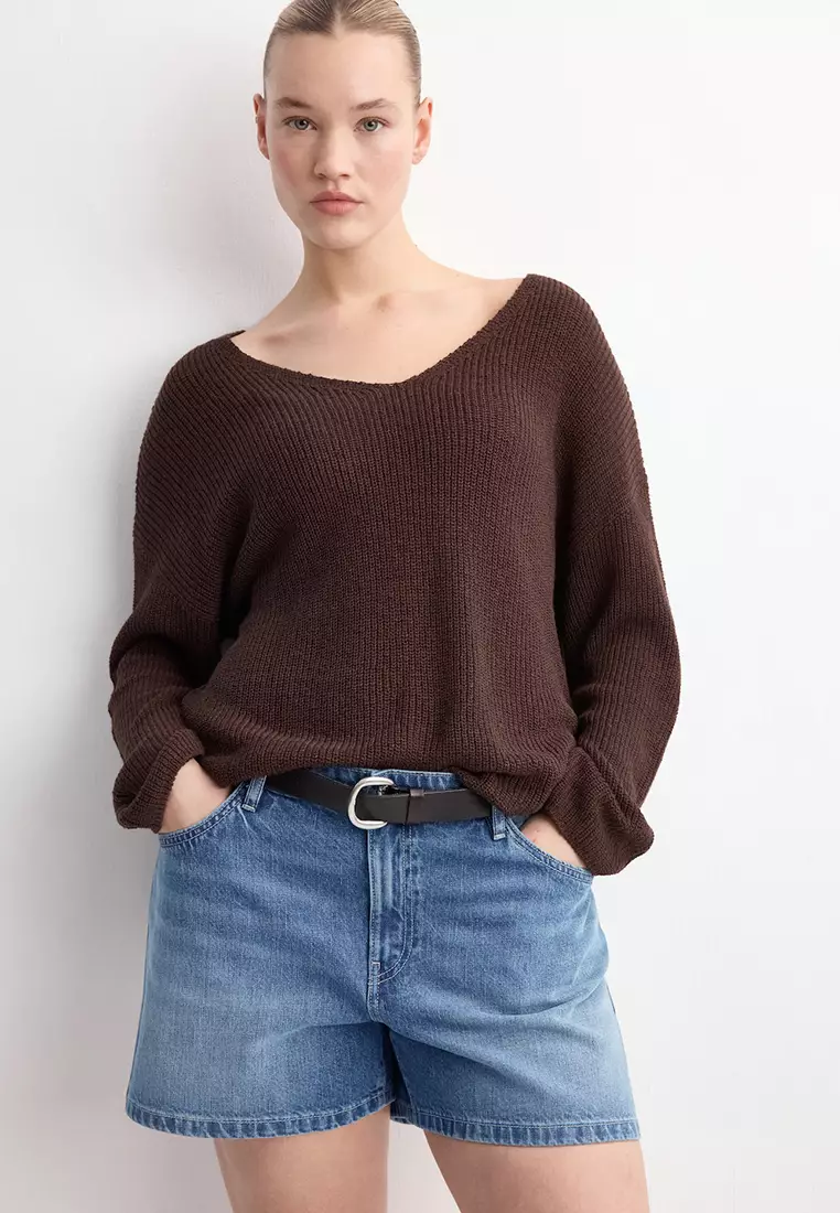 Straight Mid-Rise Denim Shorts