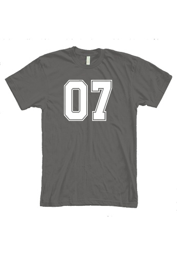 MRL Prints grey Number Shirt 07 T-Shirt Customized Jersey 447B5AA1B6A291GS_1