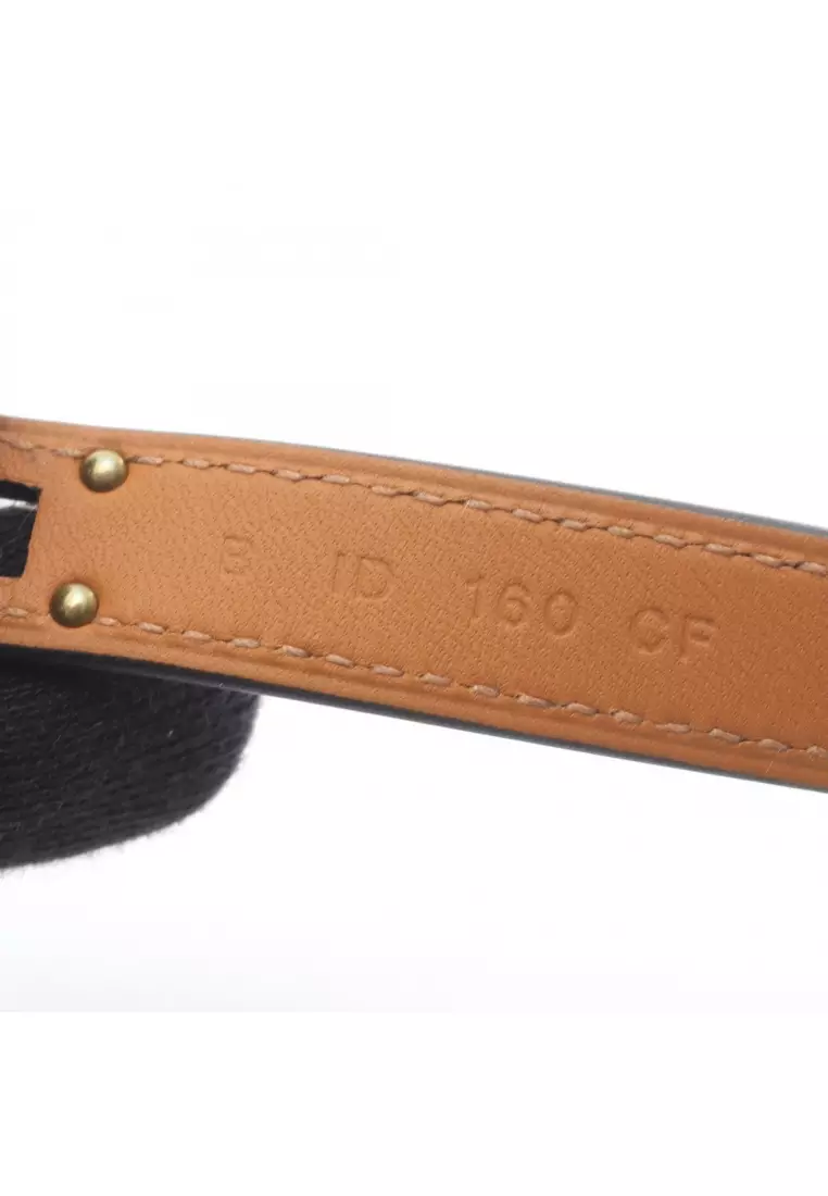 Pre-Loved Hermès Kelly double tour bracelet box calf black B stamp