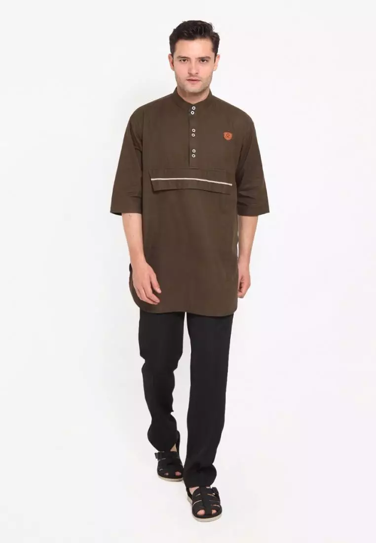 Zayidan Baju Koko Gamis Muslim Pria - Mustafa Olive