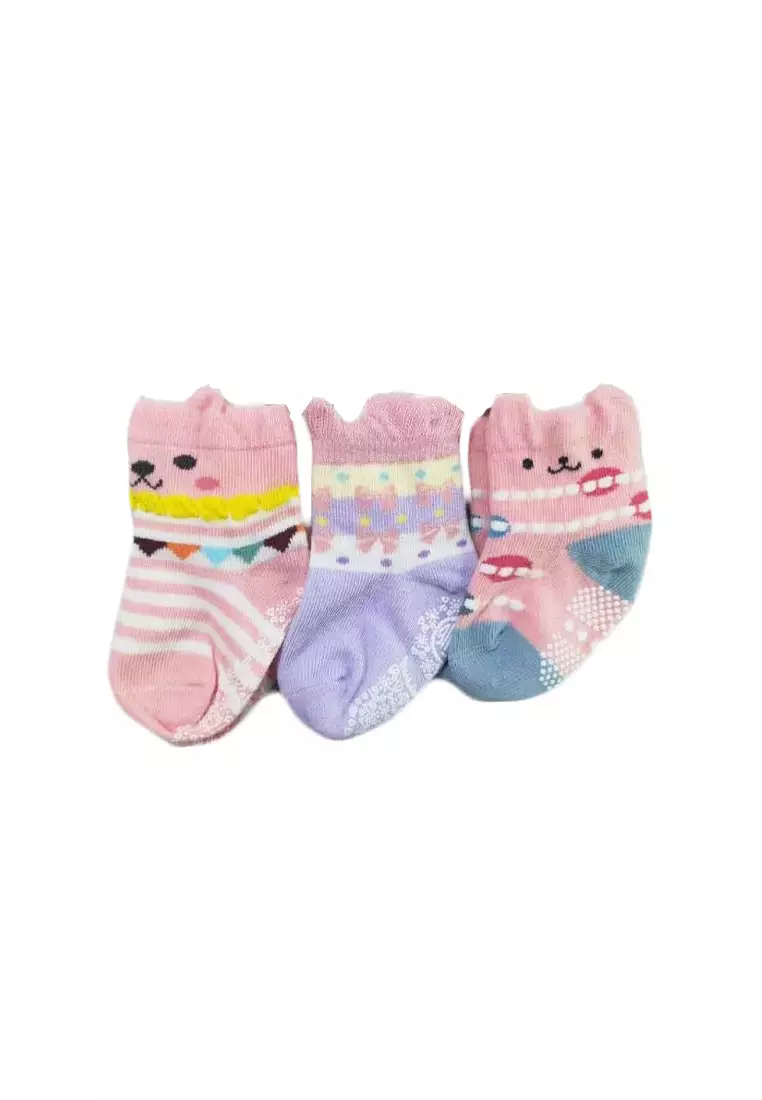 First step baby sock 3 pairs pack anti-slip bc71226
