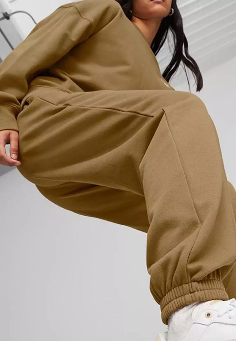 Khaki puma tracksuit top womens