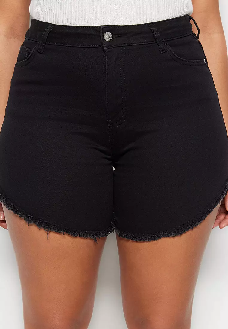 Plus Size Denim Shorts