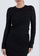 Urban Revivo black Minimalistic Solid Fitted Knitted Top 55178AAFF96597GS_3