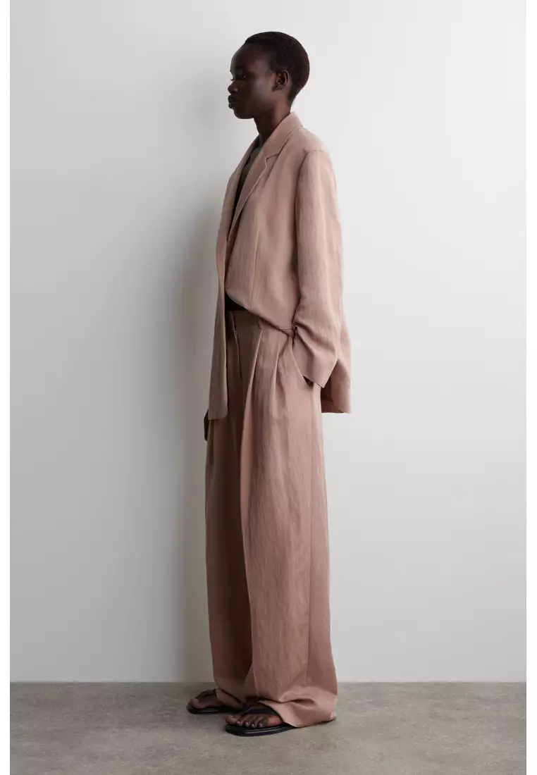 RELAXED FLUID WIDE-LEG TROUSERS