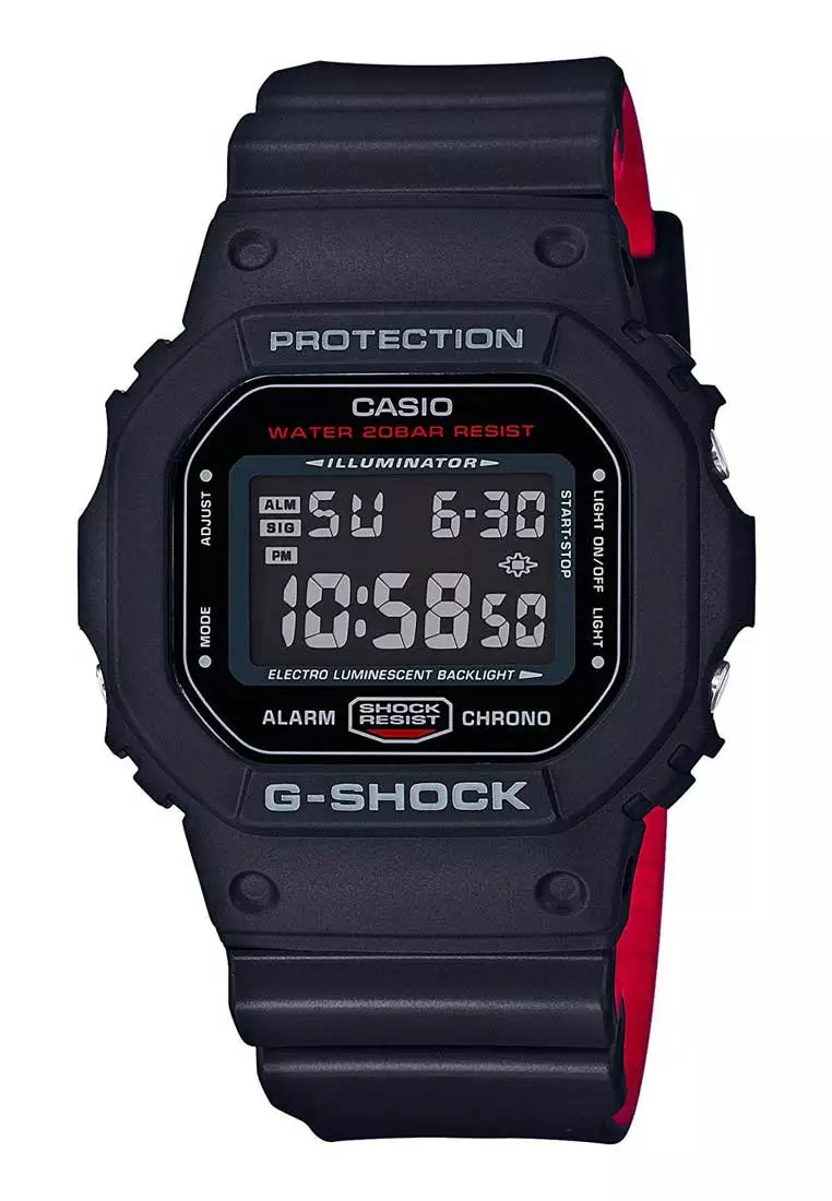 Buy Casio Casio G Shock DW 5600HR 1DR Red and Black Resin Mens