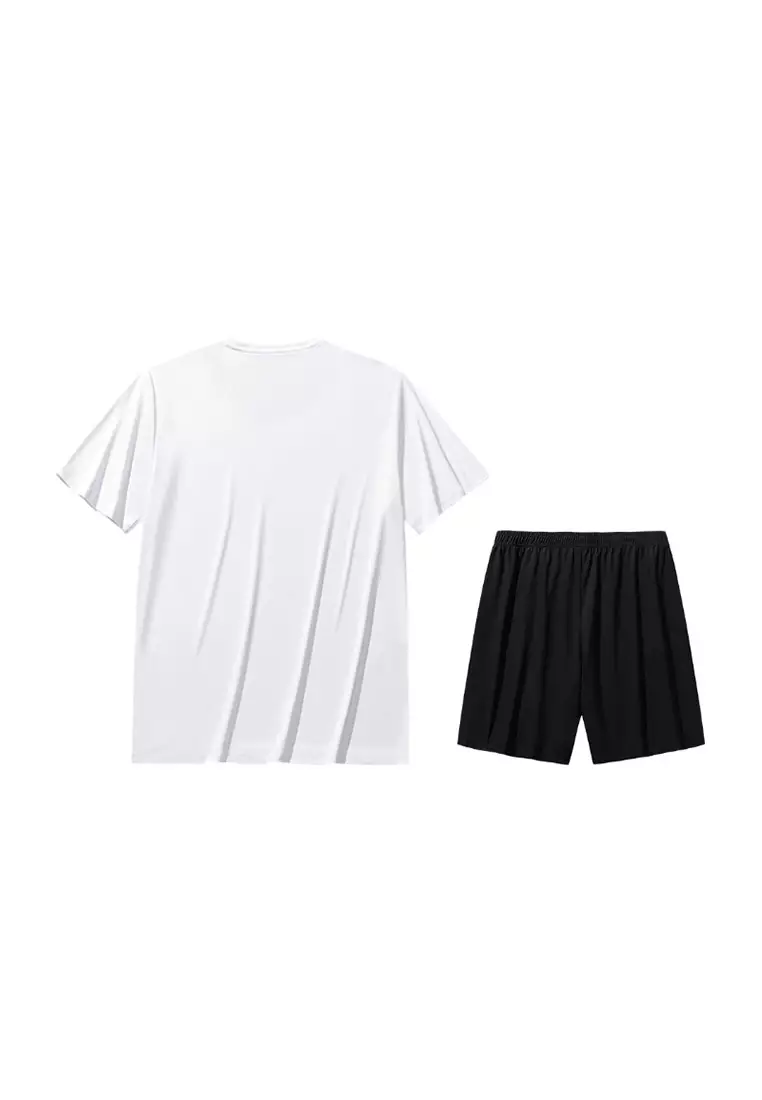 Men Training Knit Sport Set Loose-Fit Breathable Moisture-Wicking Quick-Dry Fitness 9525B7207A