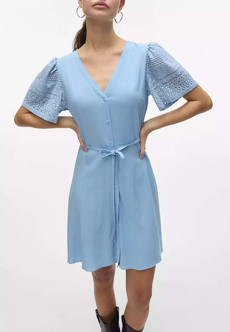 Short Sleeves Short Shirt Dress