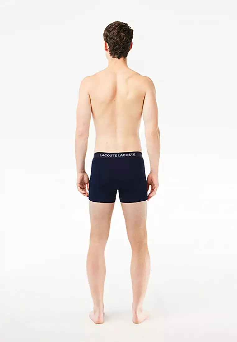 LACOSTE Men's Essentials 2X Pack Cotton Classic Boxer Trunks Underwear