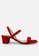 Benitz red Women Ankle Strap Block Heels 5cm Simple Casual C49EDSHF2228EFGS_2