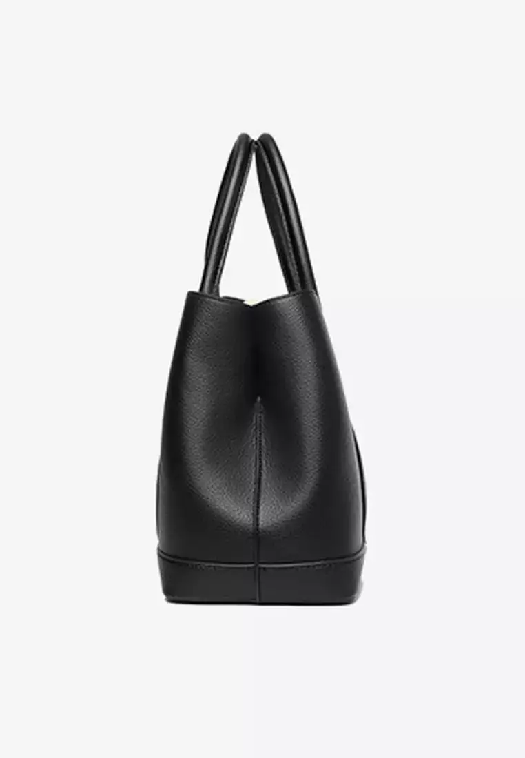 Stylish Faux Leather Three Way Tote Bag