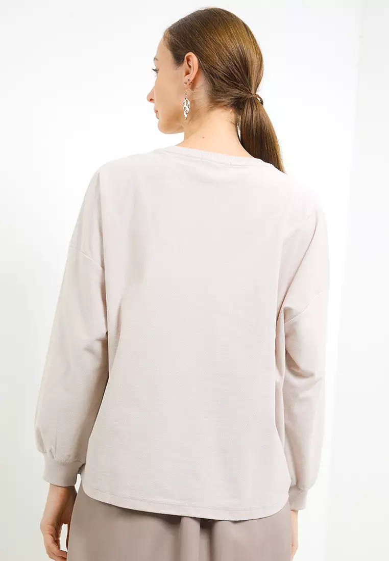 Atasan Knit lengan Panjang Loose - Viona Tops