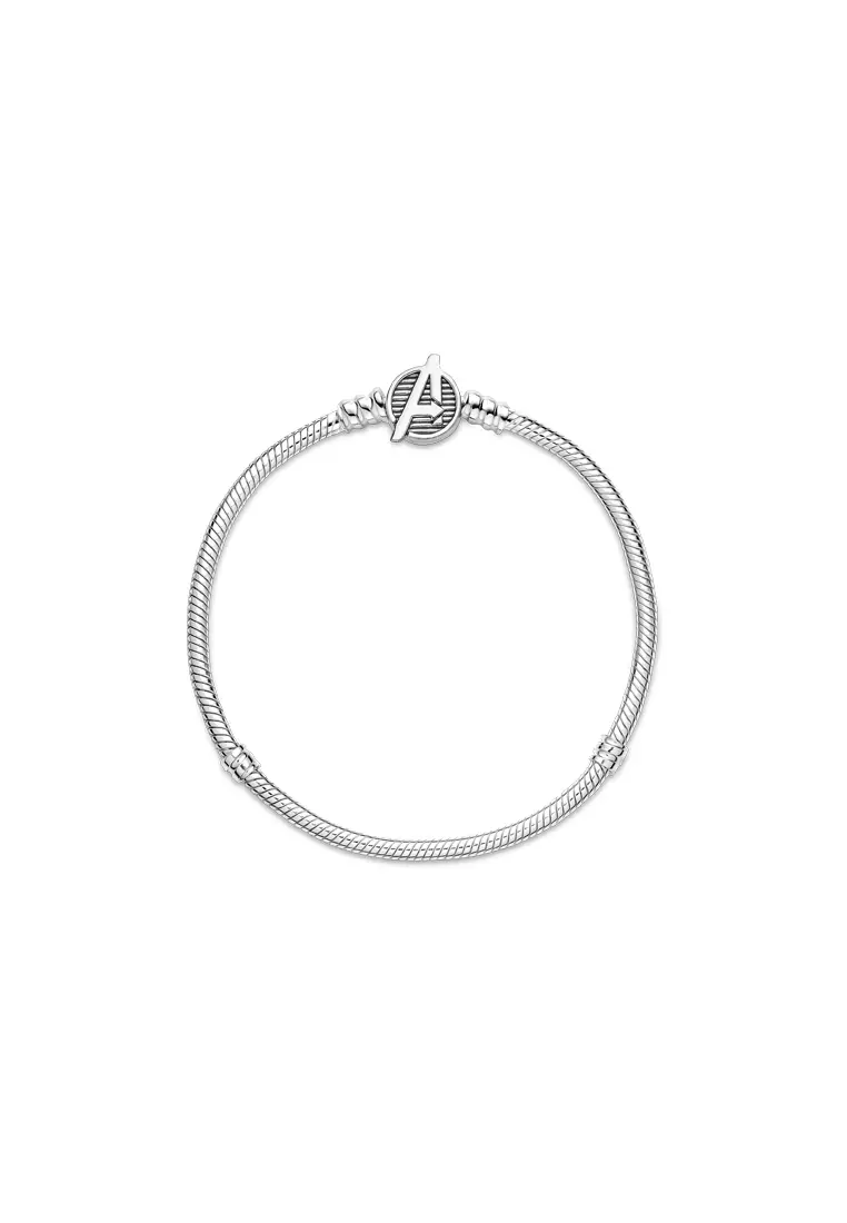 Pandora x Marvel The Avengers Logo Clasp Snake Chain Bracelet