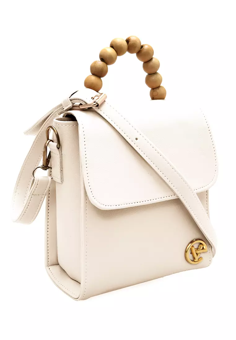 Tamara Tas Manik Mini Desain Simple High Quality - Broken White