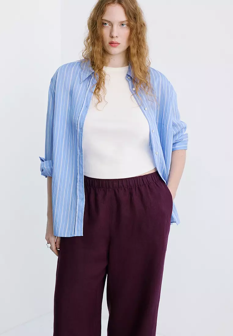 Straight Linen Trousers