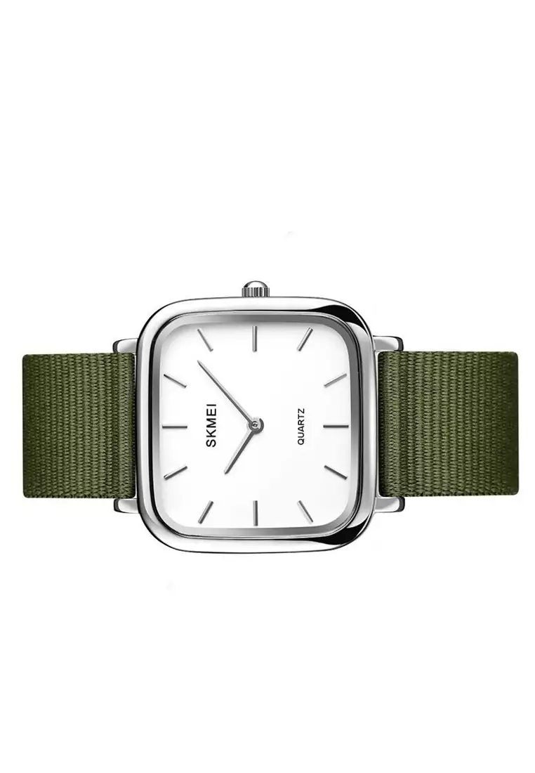 Jam Tangan Casual Analog Wanita Strap Tali Material Nylon QO99 ORIGINAL