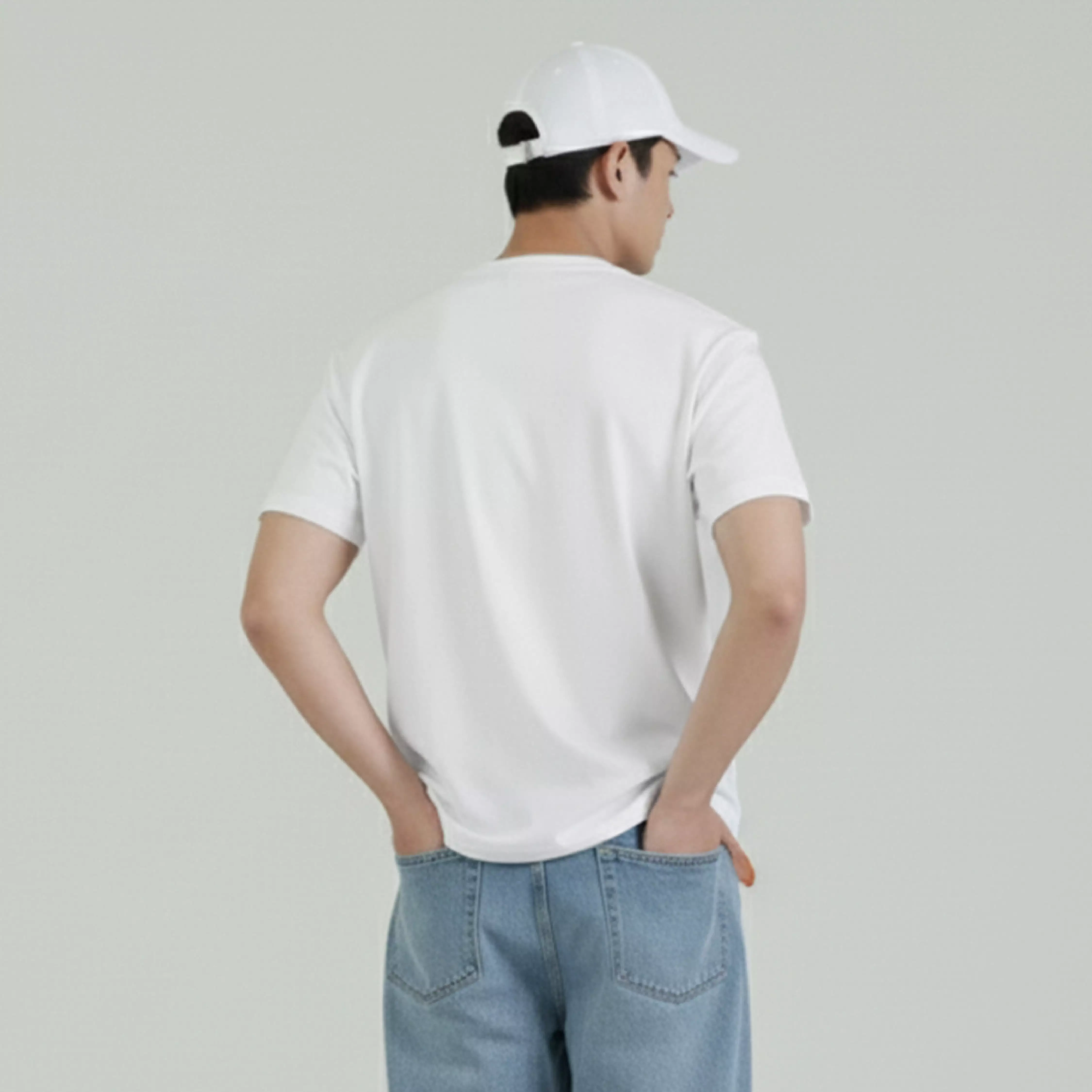 KALE NEO WHITE T-Shirt Fitted Tee Short Sleeve Cotton Cloudy