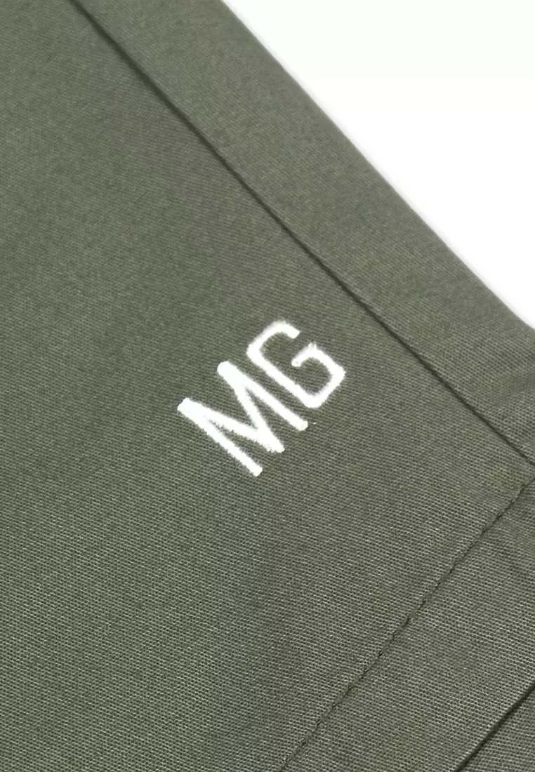 Boys Twill Jogger Short With Embro Details