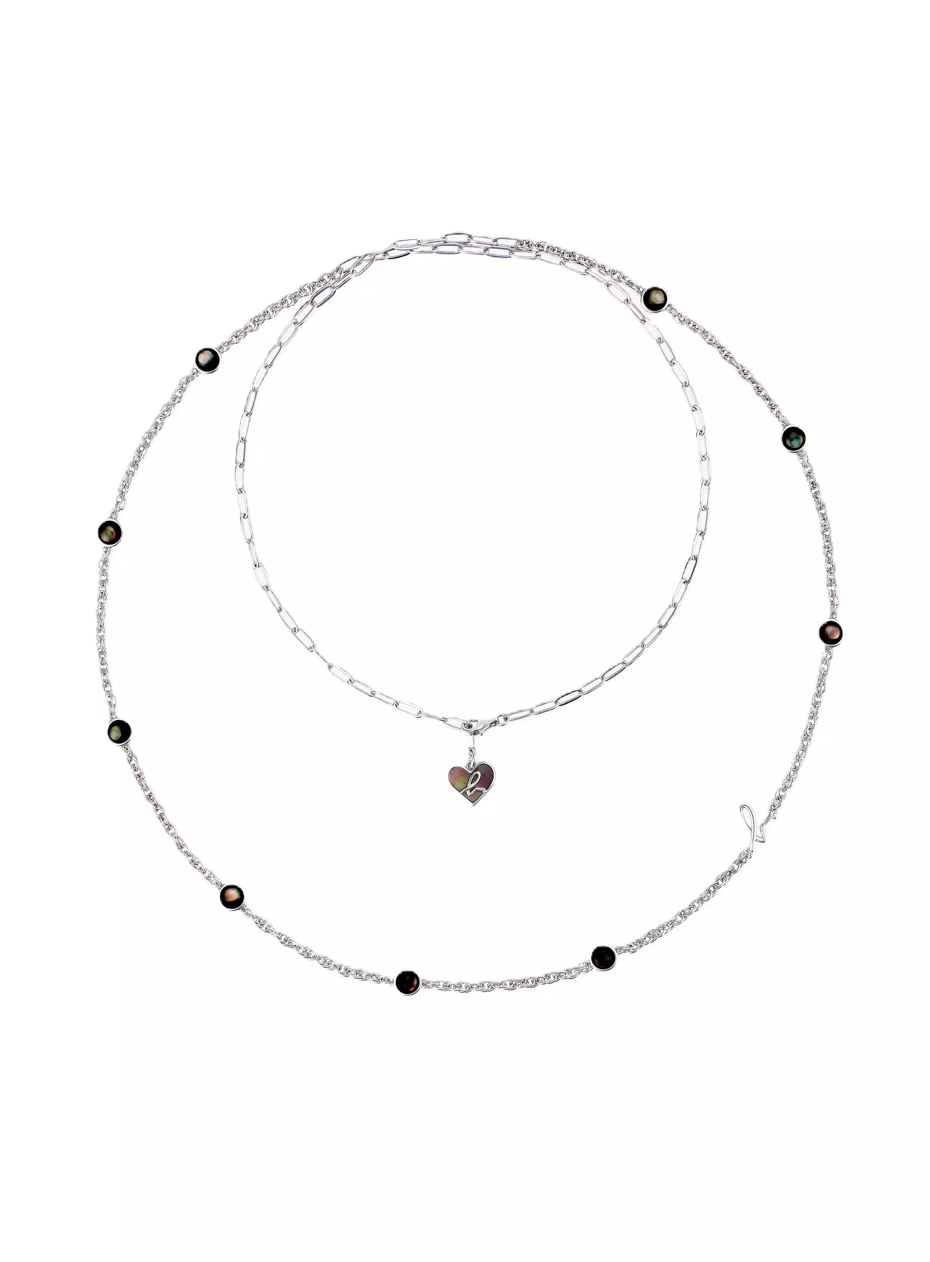 Agnes b【ギフトにも最適☆Carving of Love Necklace】 MEN'S AGNÈS B. LOGO COUPLE NECKLACE WITH RING | agnès b. HK